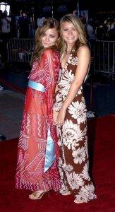 The Olsen Twins: Mary-Kate Olsen and Ashley Fuller Olsen during an award party. 