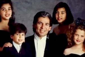 Robert Kardashian and his four children.