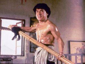 Jackie Chan in a movie set. 